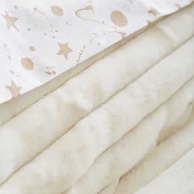Channel Cloud Faux-Fur Quilt