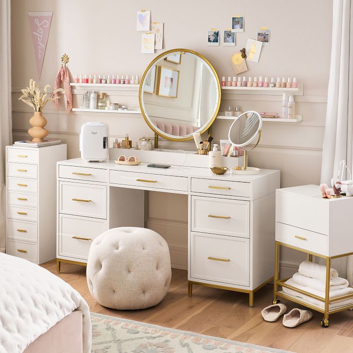 Blaire Smart Storage Vanity Desk (57") | Pottery Barn Teen
