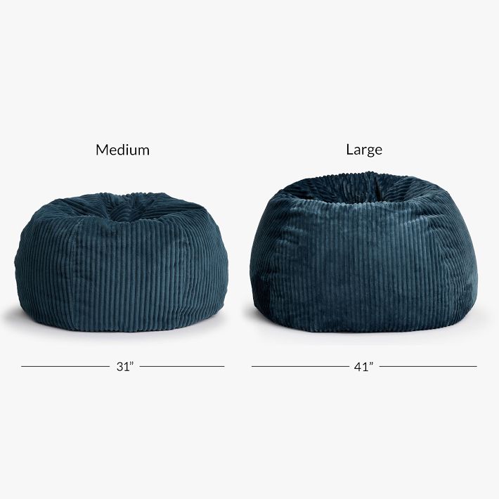 Chamois Midnight Blue Bean Bag Chair | Pottery Barn Teen
