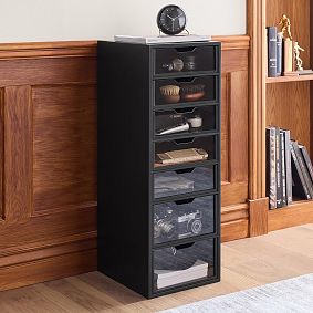 Wood &amp; Acrylic Storage Tower (12"x33")