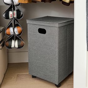 Rolling Lidded Laundry Hamper