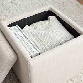 Simple Square Storage Ottoman