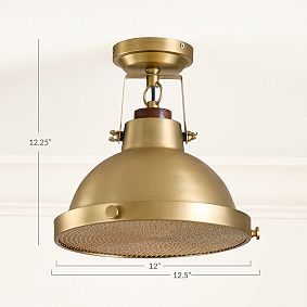 Brass Nautical Flush Mount (13")