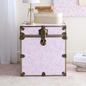 LoveShackFancy Windsor Rose Viola Cube Dorm Trunk (18")