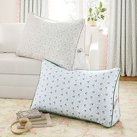 Hill House Home Clematis Scallop Floral Wedge Pillow