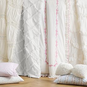 LoveShackFancy Rose Petal Bow Pillow - Thumbnail 3