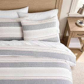 Pottery Barn Luke Stripe Duvet Cover