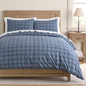 Stone Plaid Duvet Cover