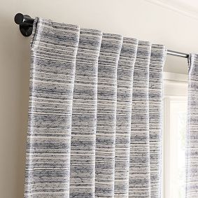 Bouclé Stripe Light-Filtering Curtain