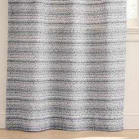 Bouclé Stripe Light-Filtering Curtain