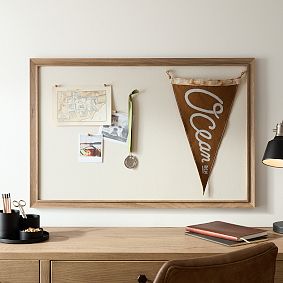 Open Box: No Nails Framed Rectangle Pinboard (36"x24") - Seadrift