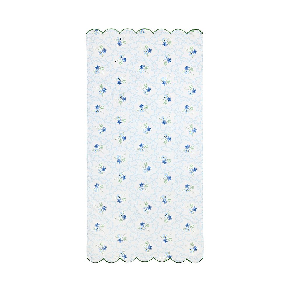 Hill House Home Clematis Scallop Beach Towel UPF 50+ - O/S, Blue Clematis