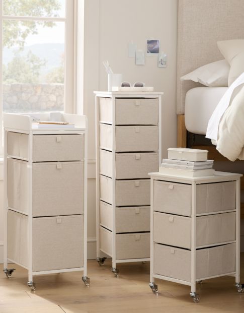 Storage Carts, Towers, &amp; Bedside Storage
