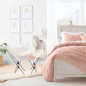 Chunky Bouclé Ivory Butterfly Chair