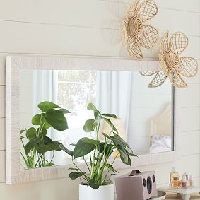 Coastal Rattan Floor Mirror (19"x57")