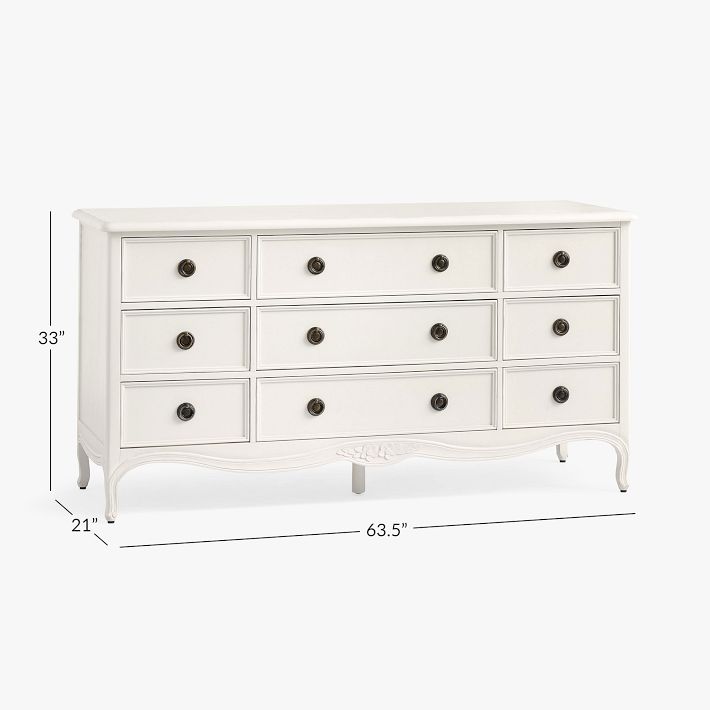 LoveShackFancy 9-Drawer Dresser, Soft White | Pottery Barn Teen