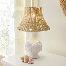 LoveShackFancy Ceramic Bow Table Lamp (19")