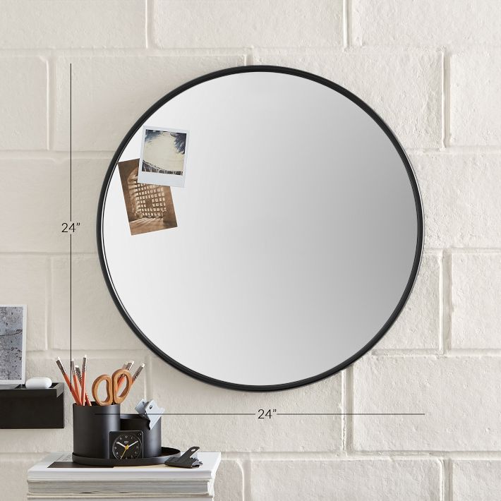 PB teen 姿見鏡　装飾的なフィリグリー全身鏡（24インチ×60インチ） No Nails Round Metal Framed Mirror 24