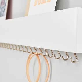 No Nails Wall Jewelry Holder &amp; Photo Ledge