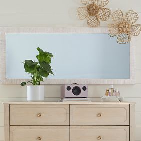 Coastal Rattan Floor Mirror (19"x57")