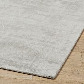 Open Box:  Solid Viscose Rug - Light Gray