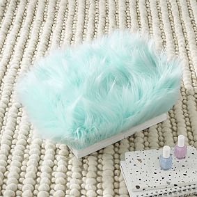 Faux-Fur Mani Pedi Lapdesk - Himalayan Plume