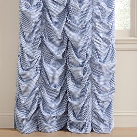 Nantucket Gingham Light-Filtering Curtain