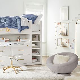 Performance Everyday Velvet Gray Groovy Swivel Chair