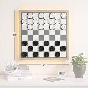 Backlit LED Checkers Game (24")