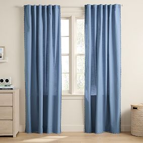 Corded Light-Filtering Curtain