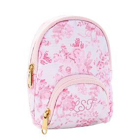 LoveShackFancy Pink Damask Mini Water Bottle Backpack