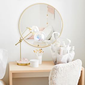 No Nails Metal Framed Mirror (24")