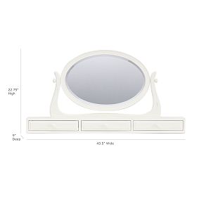 Lilac Mirror Vanity Desk Hutch