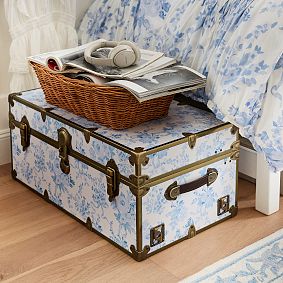 LoveShackFancy Garden Damask Standard Dorm Trunk (32")
