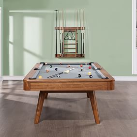 Mid-Century Modern Pool Table w/ Rack