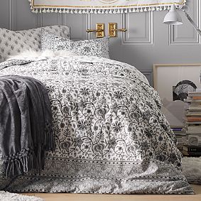 Paisley Floral Organic Duvet Cover