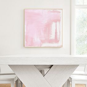 Pink Cotton Framed Canvas Art