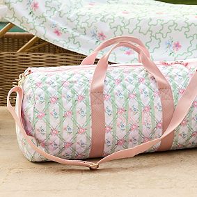 Hill House Home Quilted Duffle, Pink/Green