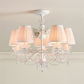 LoveShackFancy Floral Crystal Bead Chandelier (15.25")