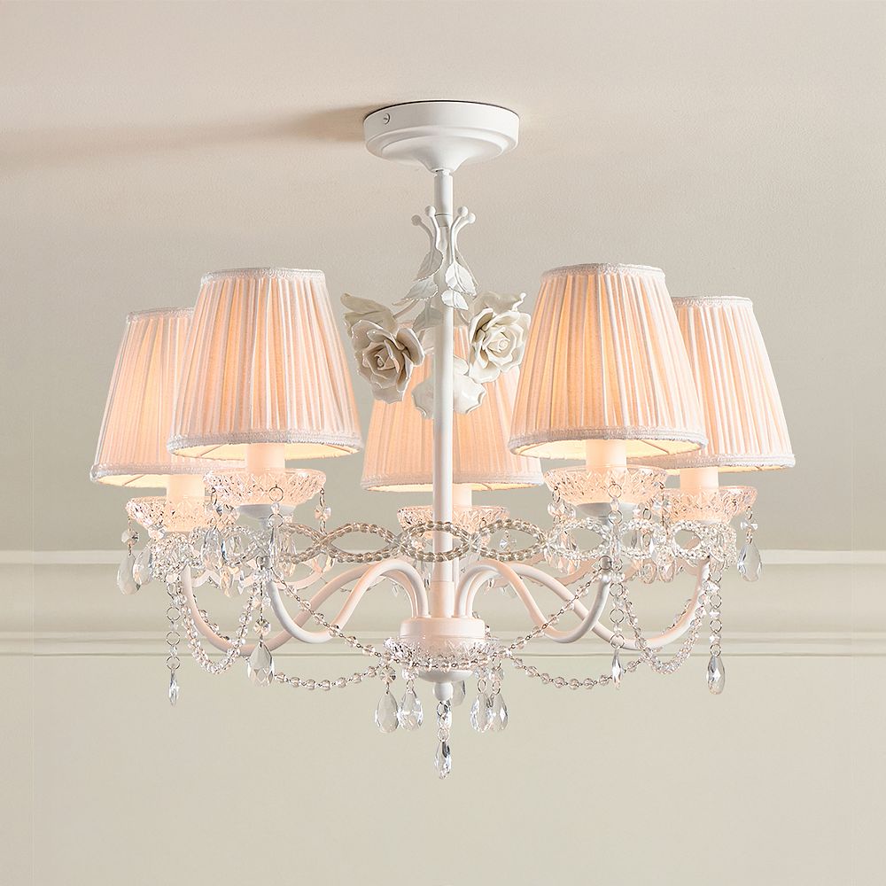 LoveShackFancy Floral Crystal Bead Chandelier (15.25") | Pottery Barn Teen