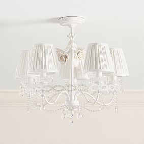 LoveShackFancy Floral Crystal Bead Chandelier (15.25")
