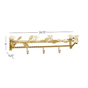 LoveShackFancy Bouquet Shelf With Hooks (24.75"x 6")
