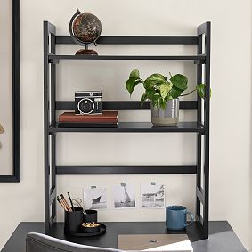 Dorm Foldable Wooden Desk Hutch (28")