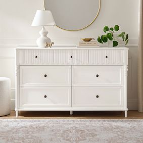 Chris Loves Julia 7-Drawer Scallop Dresser (56w x 19d")