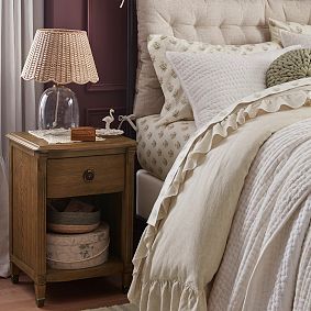 Chris Loves Julia Aged Oak Nightstand (18")