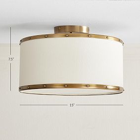 Rowan Woven Mesh Flush Mount (15")