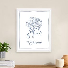 Minted® Personalized Bow on Bouquet by Becky Nimoy