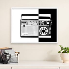 Minted® Two-Tone Transistor Radio Framed Art by Jonathan Brooks