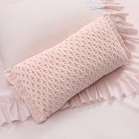 Chenille Knit Lumbar Pillow