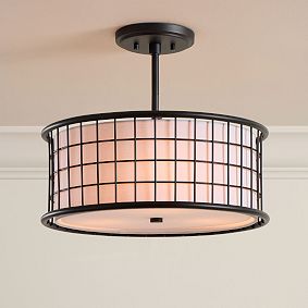 Metal Grid Semi-Flush Mount (31")